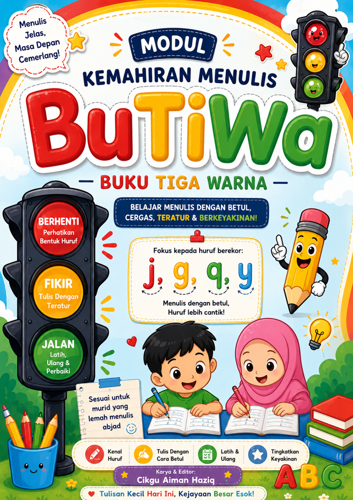 Kulit Modul BuTiWa — Buku Garis Tiga Warna